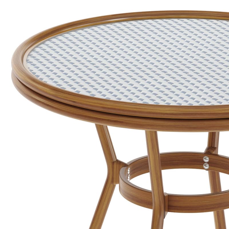 Indoor/Outdoor Commercial Glass Top Bistro Table
