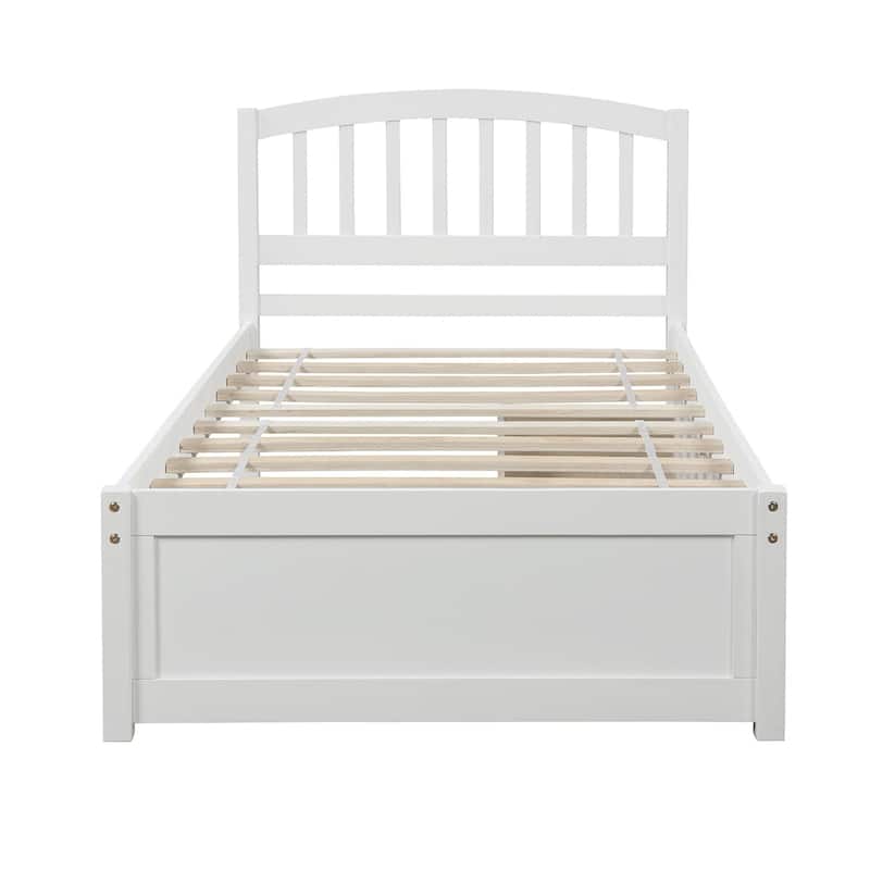 Twin Platform Storage Bed Wood Bed Frame