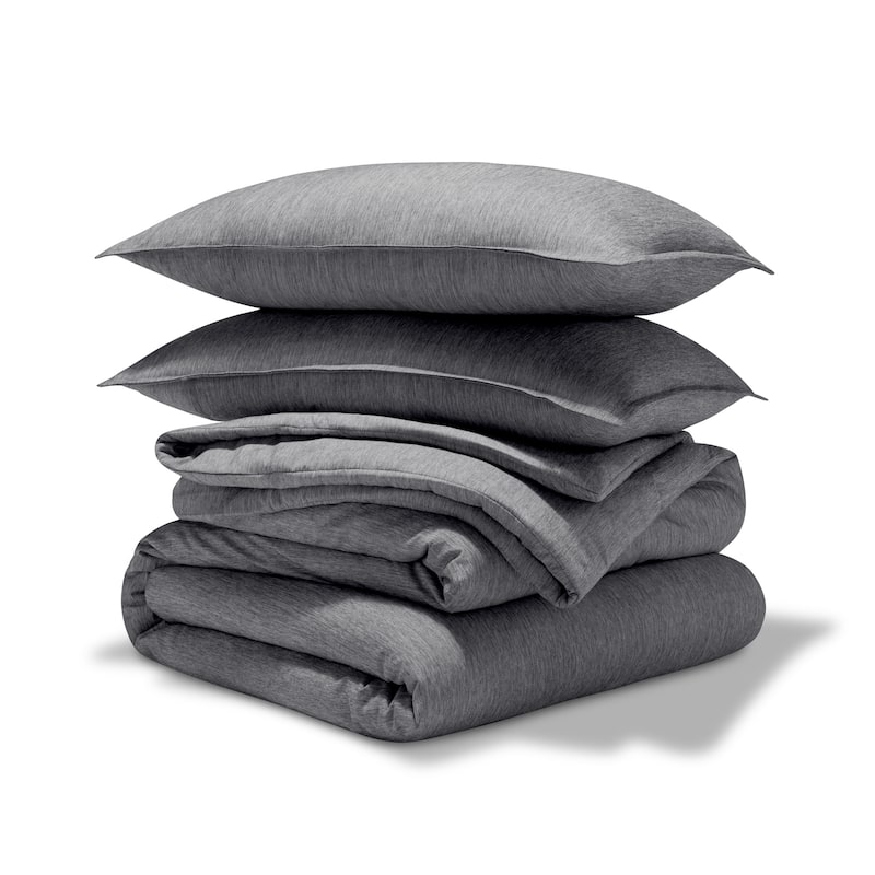 Bare Home Hypoallergenic Down Alternative Comforter Set - Full - Heathered Charcoal