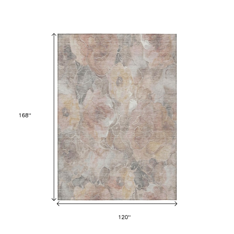 HomeRoots Floral Transitional Rectangle Outdoor Rug