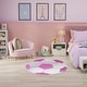 preview thumbnail 7 of 9, Nourison Imagination Indoor only Pink Soccer Graphic Area Rug - 5' Round