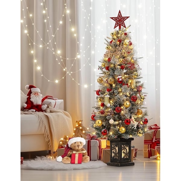white christmas dresses Vermont Small Potted Pre Lit Christmas Tree main image 1