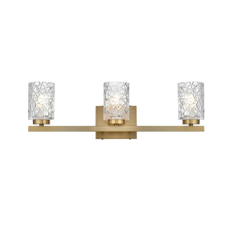Cara 3 Light Bath Sconce with Clear Shade