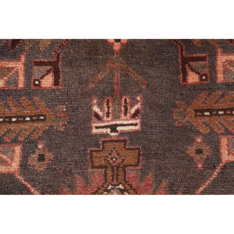 Heriz Persian Vintage Runner Rug Hand-knotted Wool Carpet - 3'8"x 11'4"