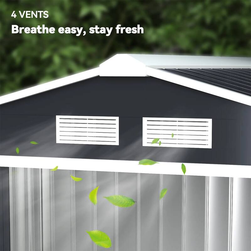 Outdoor Garden Storage Cabinet Steel Shed