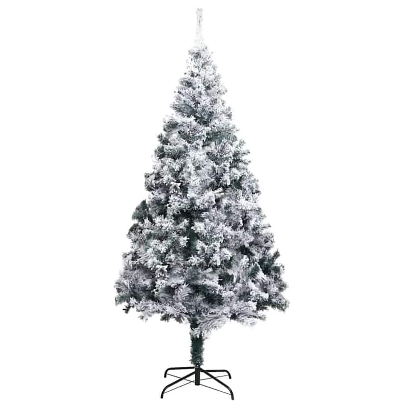 vidaXL Christmas Tree Green 6 x 4 ft Plastic and metal - 70.9 x 45.3 inch