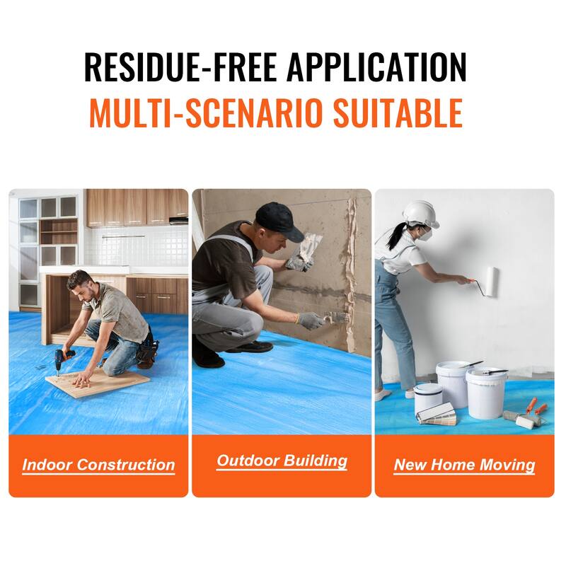 Carpet Protection Film, Floor and Surface Shield, Easy to Cut Simple Installation, Fiber Fabric Car Mat Protection Film Roll