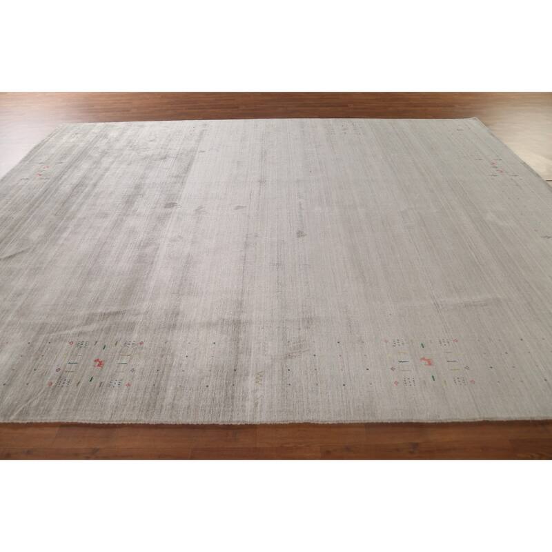 Gabbeh Area Rug Handmade Oriental Wool Carpet - 9'0"x 11'8"