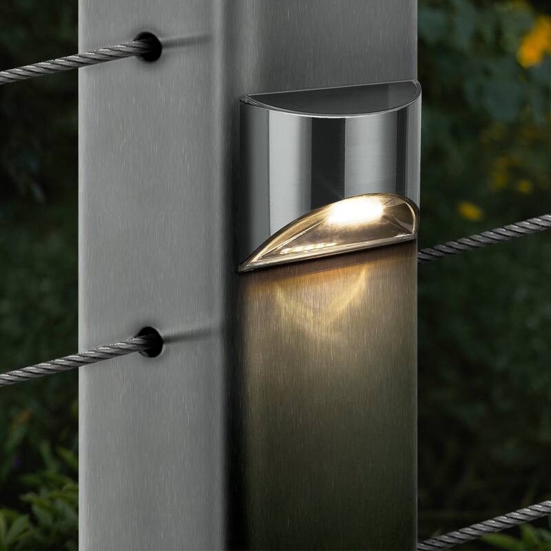 Classy Caps Stainless Steel Deck & Wall Light (2 pk)