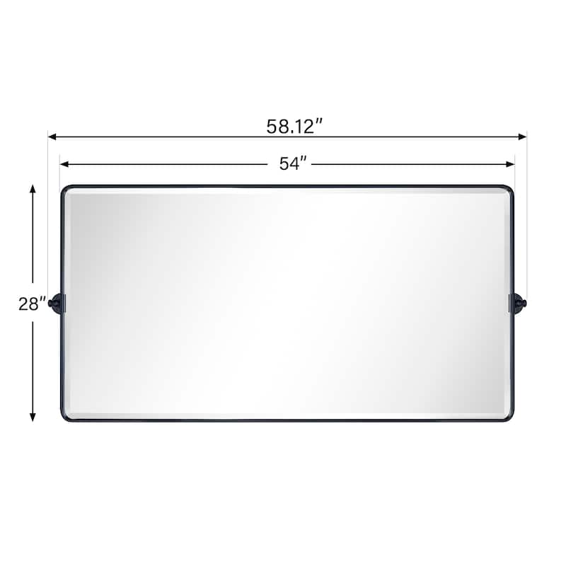 TEHOME Lutalo horizontal Beveled Bathroom / Vanity Mirror