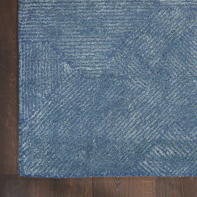 Michael Amini Abstract Linear Shimmer Area Rug