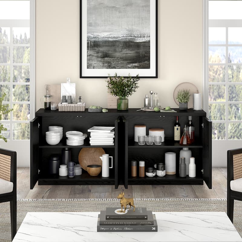 Mansfield 68" Wide Rectangular Fluted Buffet Table