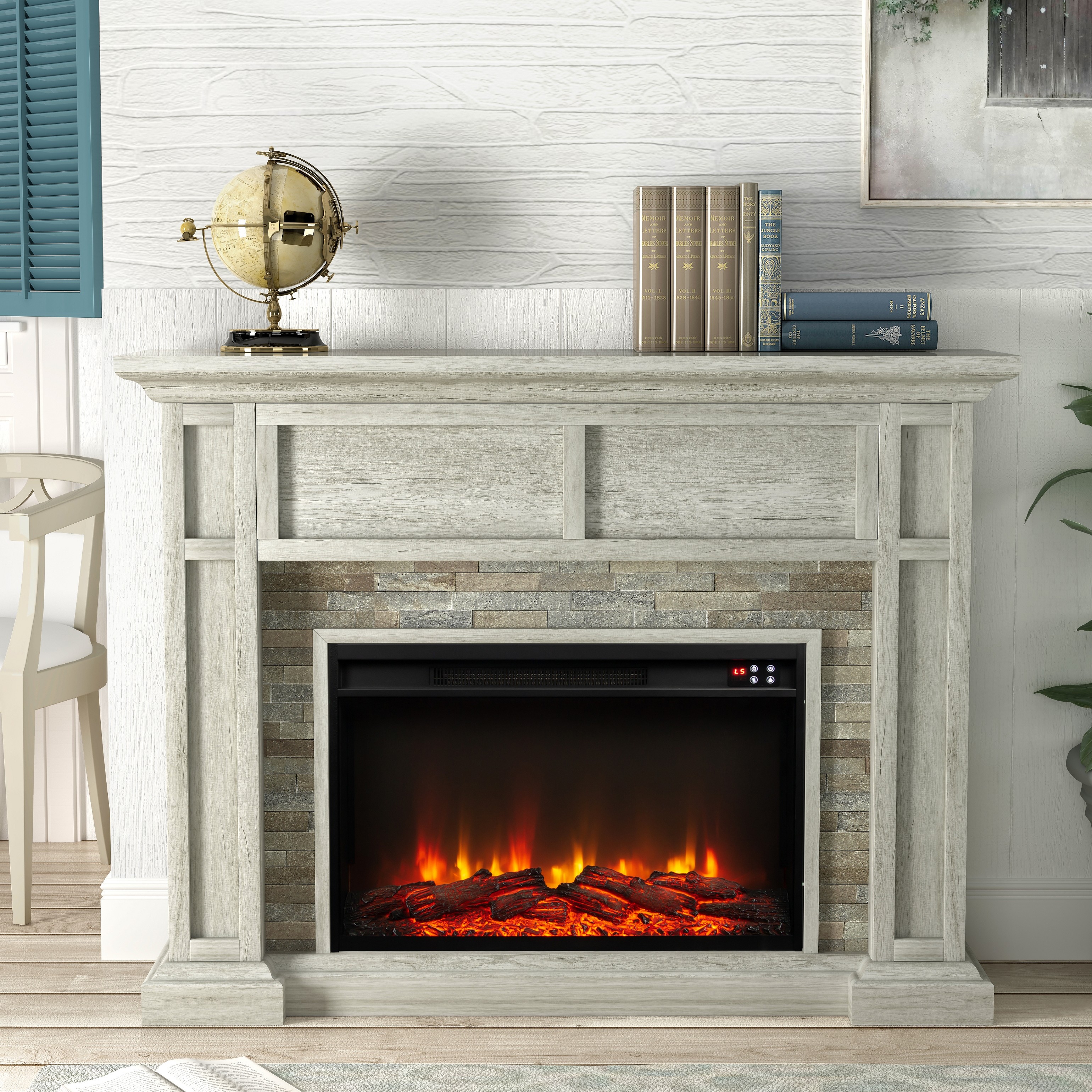 Farmhouse shop electric fireplace