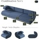 preview thumbnail 6 of 10, WOWMAX Modular Sectional Couches For Living Room, Small L Shaped Couch, Convertible Sleeper Sofa Bed With Cloud Couches