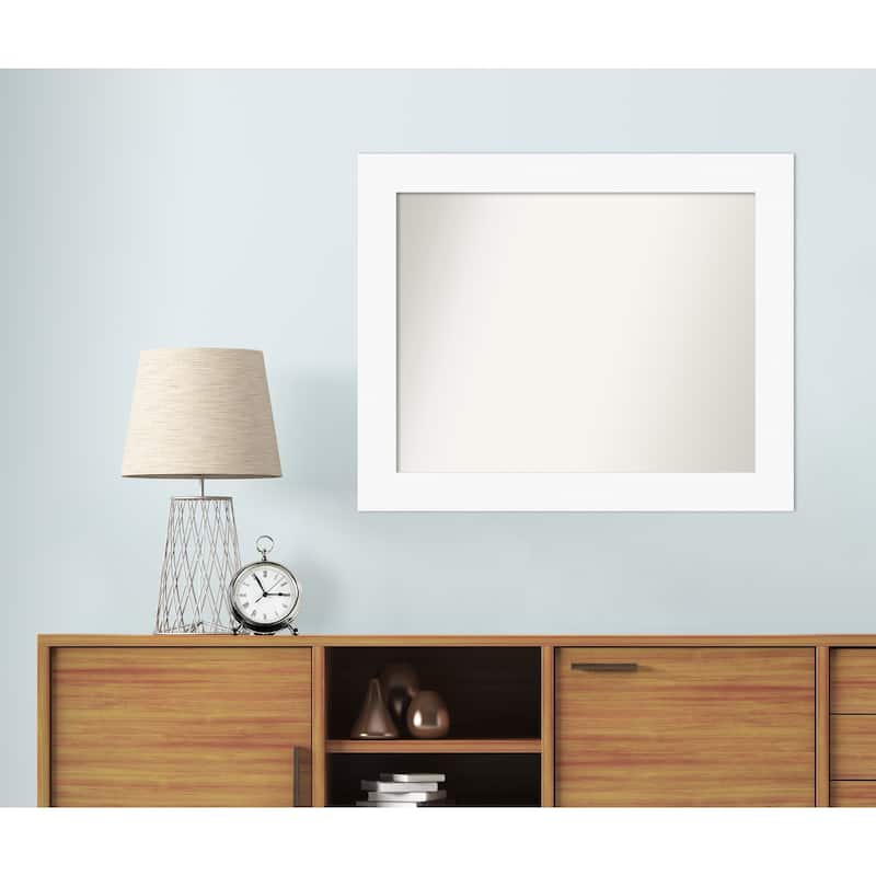 Basic Non-Beveled Wood Framed Wall Mirror