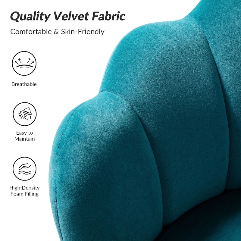 Xabier Cute Modern Upholstered Barrel Chair Accent Chair with Tufted Back by HULALA HOME