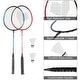 preview thumbnail 6 of 10, Portable Badminton Set Folding Tennis Badminton Volleyball Net - 116.5" x 13.5" x 61"