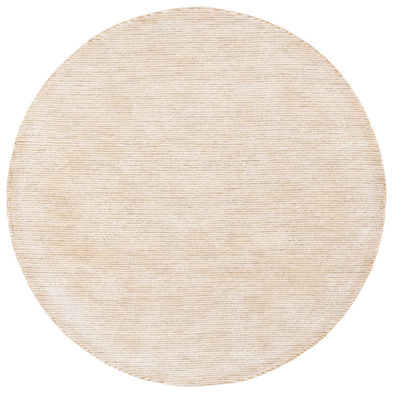 SAFAVIEH Handmade Mirage Dorella Contemporary Viscose Rug - 6' Round - Ivory/Gold