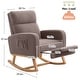 preview thumbnail 65 of 105, HOMYKA Rocking Chair for Nursery with Footrest