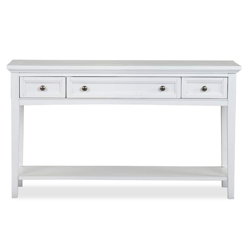 Magnussen Home Heron Cove Chalk White Rectangular Sofa Table - 50''W x 16''D x 29''H