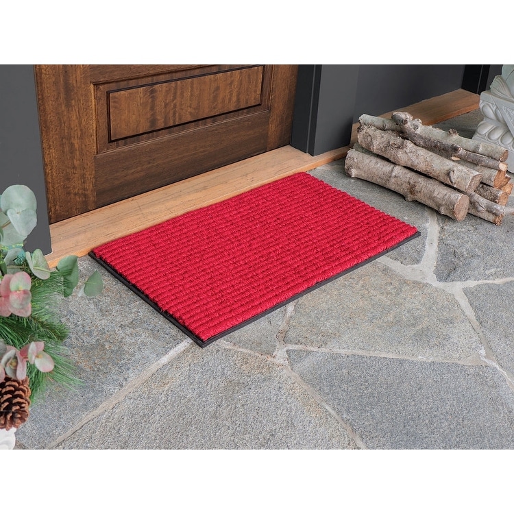 Coco Welcome Door Mat with Molded Rubber Frame