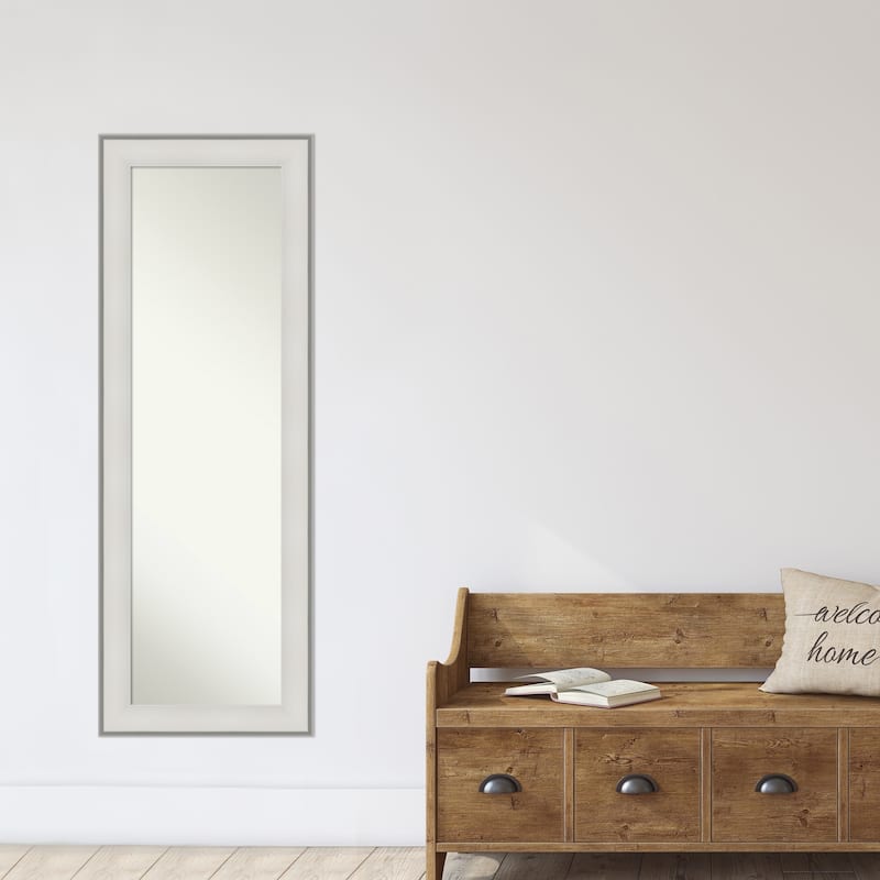 Non-Beveled Full Length On The Door Mirror - Imperial Frame - Outer Size: 19 x 53 in