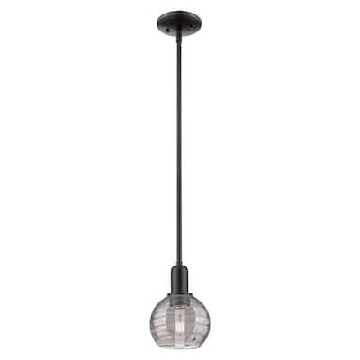 Innovations Lighting Downtown Urban - Athens Deco Swirl - 1 Light 6" Stem Hung Mini Pendant
