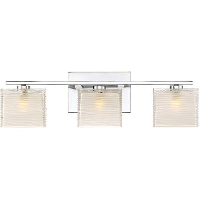 Platinum Three Light Bath Fixture Westcap Polished Chrome - Exact Size