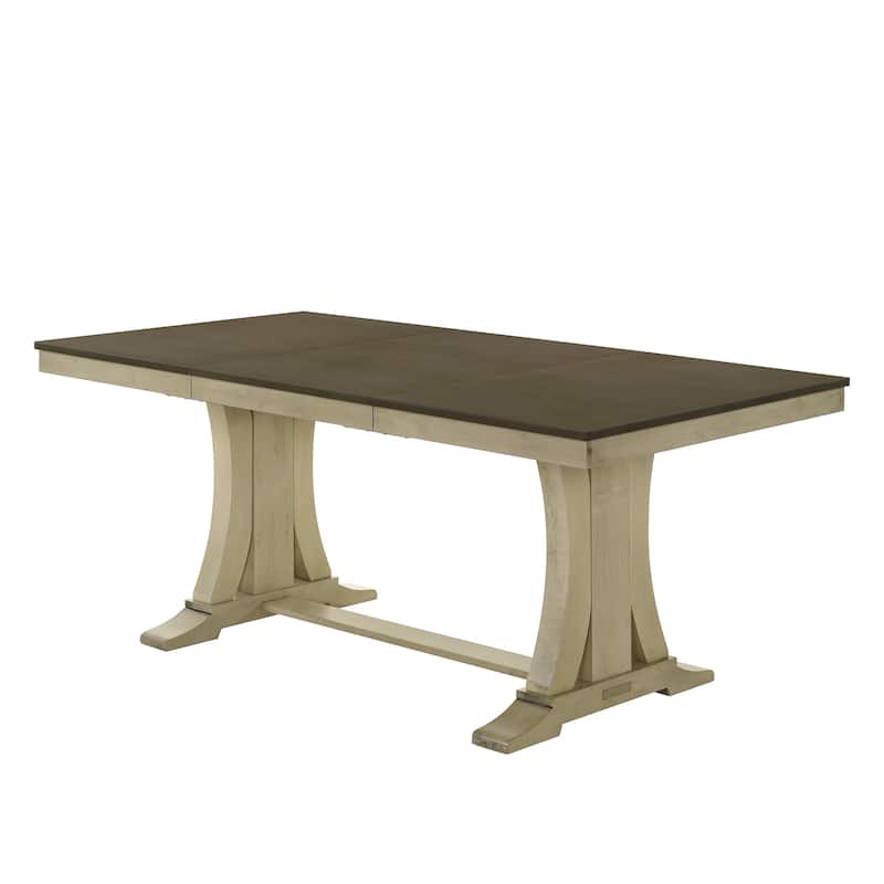 CraftPorch Elegant Farmhouse Wooden Dining Table - Antique grey