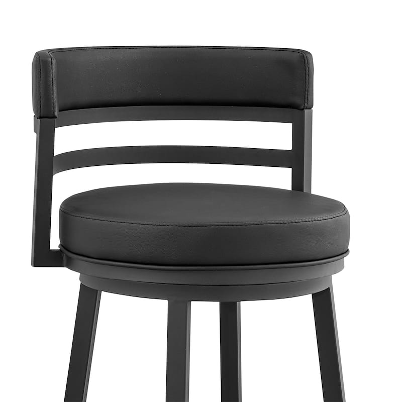Madrid Upholstered Bar or Counter Height Swivel Barstool