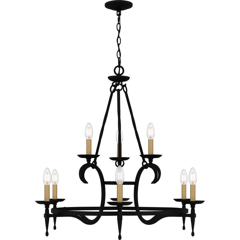 Octavia 9-Light Earth Black Chandelier