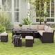 preview thumbnail 11 of 84, AECOJOY 7 Pieces Patio Furniture Set Outdoor Sectional Sofa Rattan Conversation Set