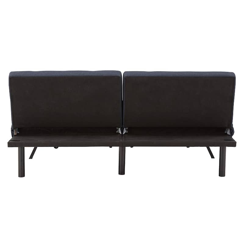 Palatka Full 80" Wide Tufted Fabric Convertible Futon by iNSPIRE Q Classic