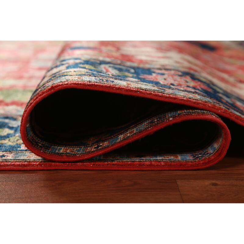 Vegetable Dye Floral Ziegler Rug Hand-Knotted Wool Carpet - 6'7"x 9'11"