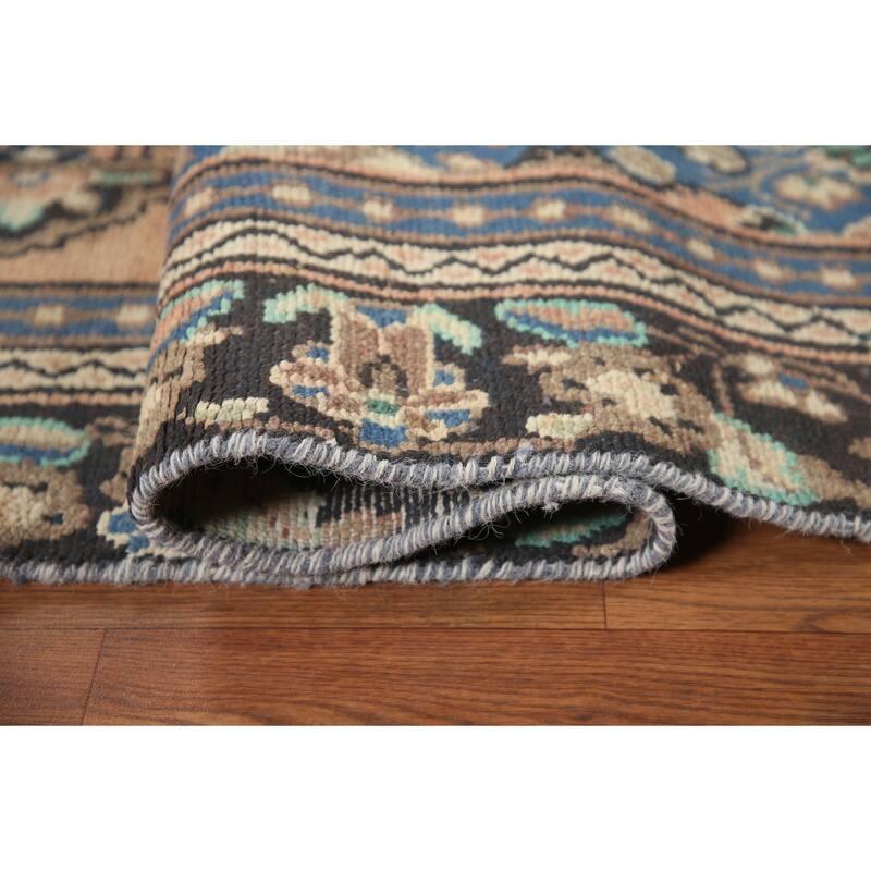 Hand Knotted Oriental 100% Wool Carpet Traditional Floral Coral Hamedan Area Rug - 9' 4'' X 6' 3''