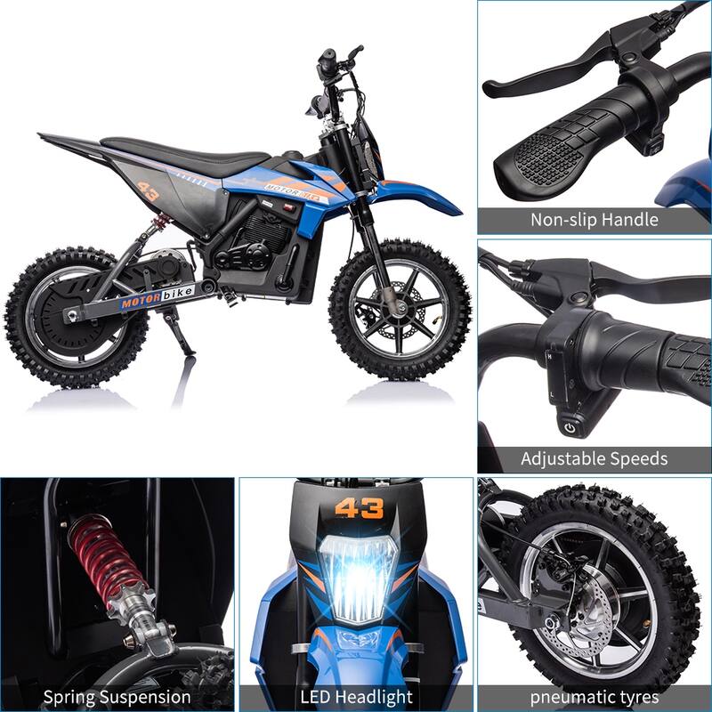 36V Electric Off-Road Motorcycle, Kids Ride on Dirt Bike for Kids Best Gift