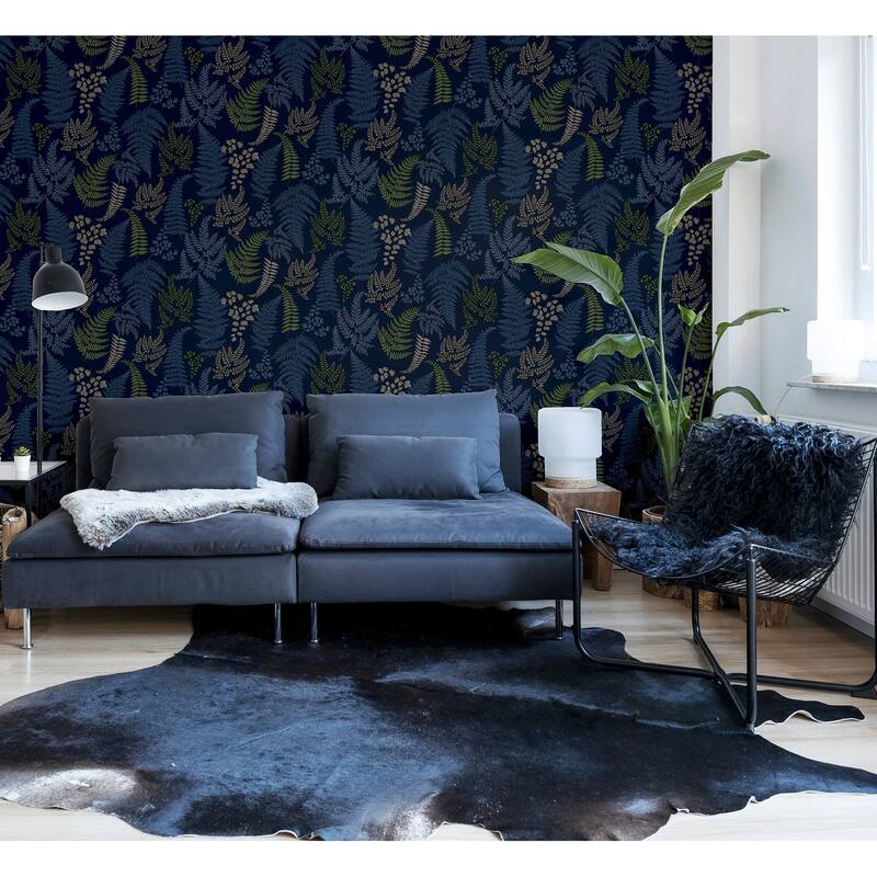 Arthouse Jerome Blue Botanical Wallpaper