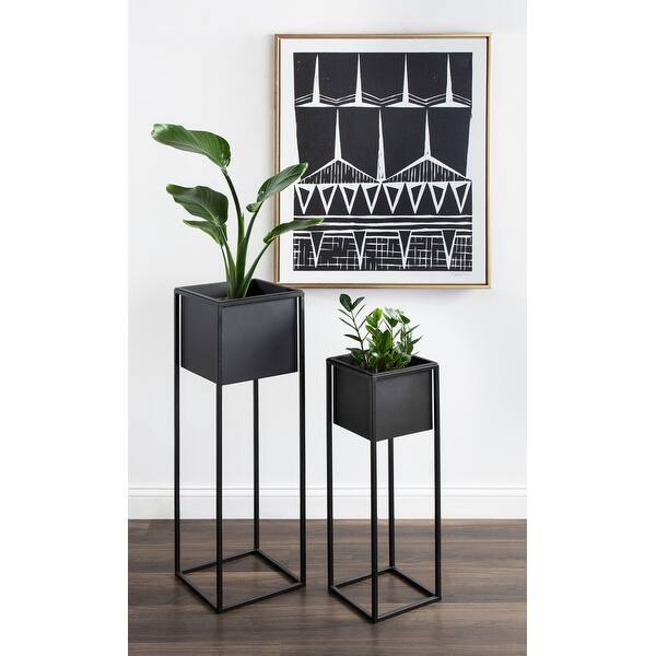 mini plants indoor Mini Wood Indoor Plant Stand with Ceramic Pot