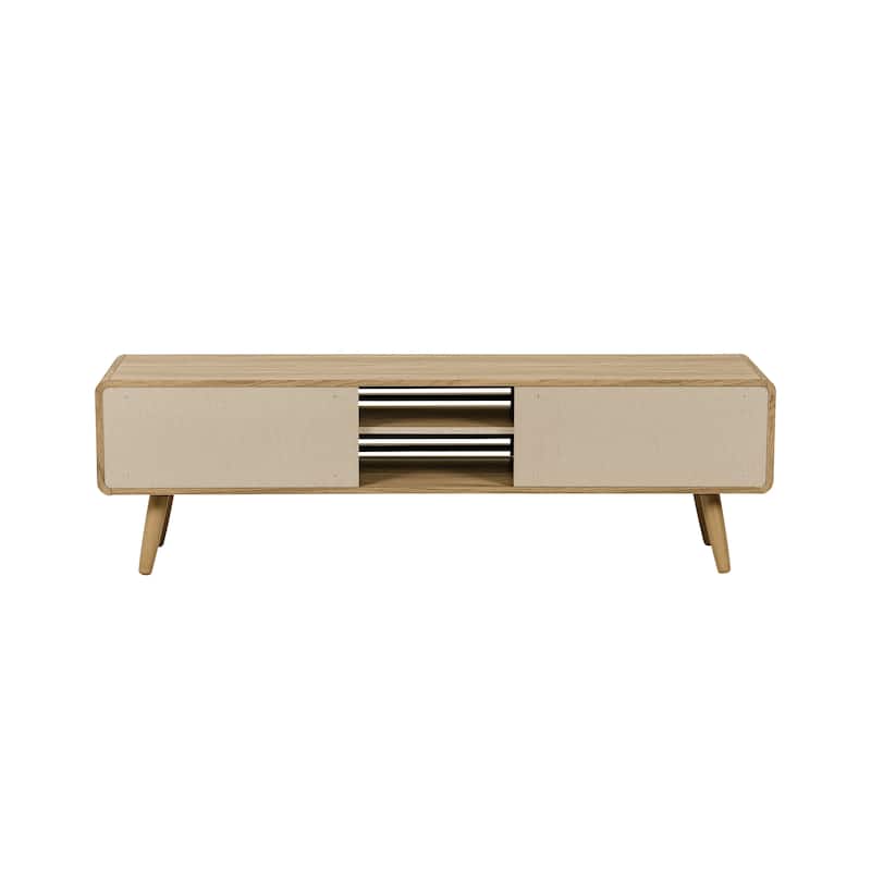 NPD Furniture Wilson 58 Inch Slat Low TV Stand