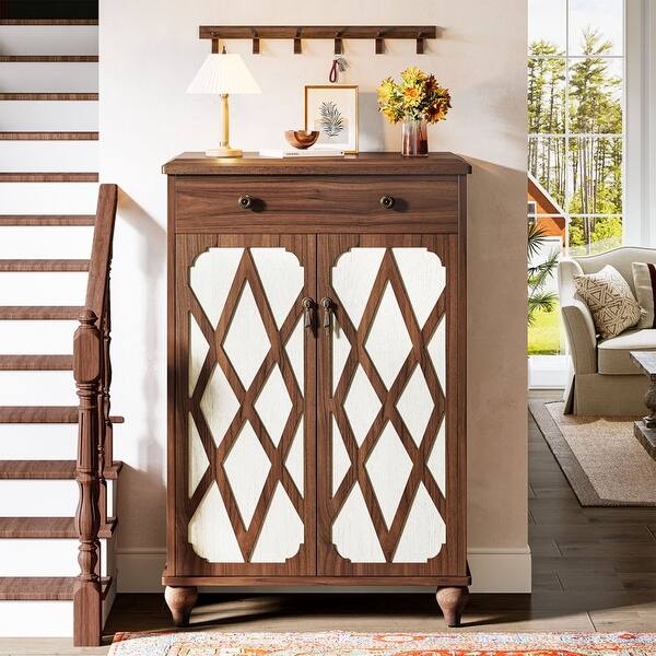 Shoe Cabinet with Doors, 5-Tier Shoe Storage Cabinet for 20 Pair 