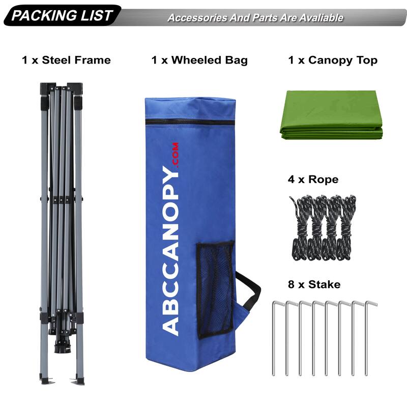 ABCCANOPY Stable Pop up Outdoor Canopy Tent with Sun Wall