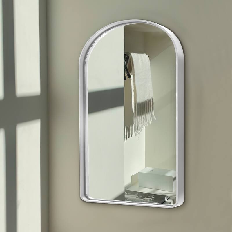 Modern Aluminum Alloy Wall-mounted Rectangular/Arched Deep Mirror
