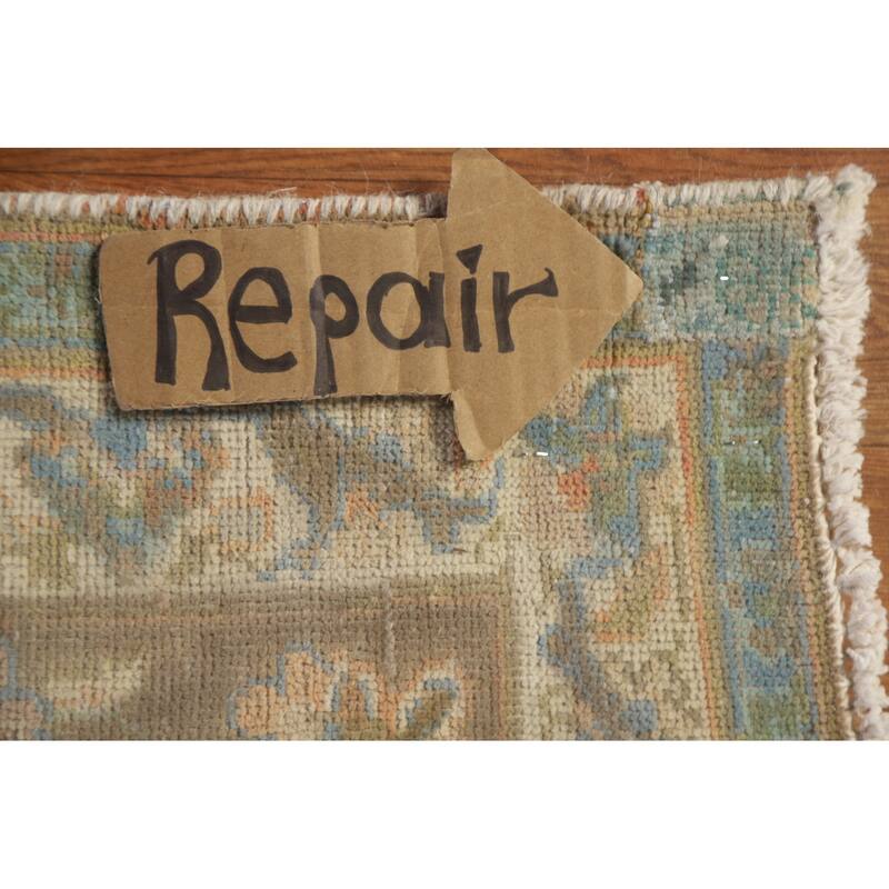 Hand Knotted Oriental 100% Wool Carpet Traditional Floral Yellow & Gold Najafabad Area Rug - 12' 10'' X 9' 3''