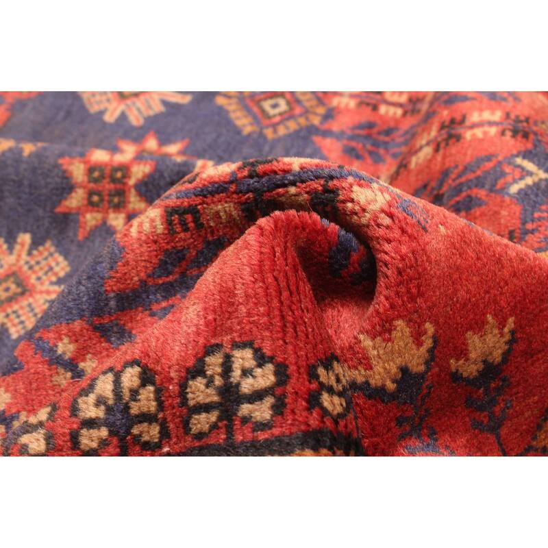 ECARPETGALLERY Hand-knotted Teimani Red Wool Rug - 2'9 x 4'9