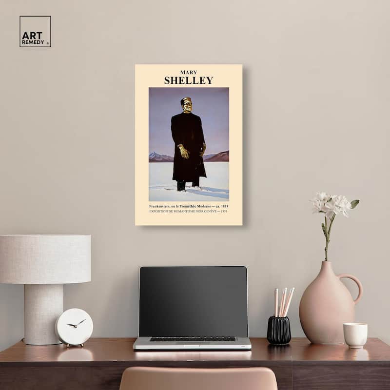 Mary Shelley's Monster Canvas by Art Remedy, Gallery Wrapped