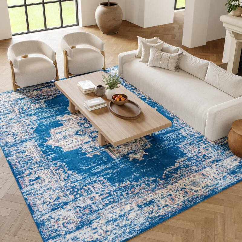 Nourison Grafix Distressed Vintage Medallion Area Rug