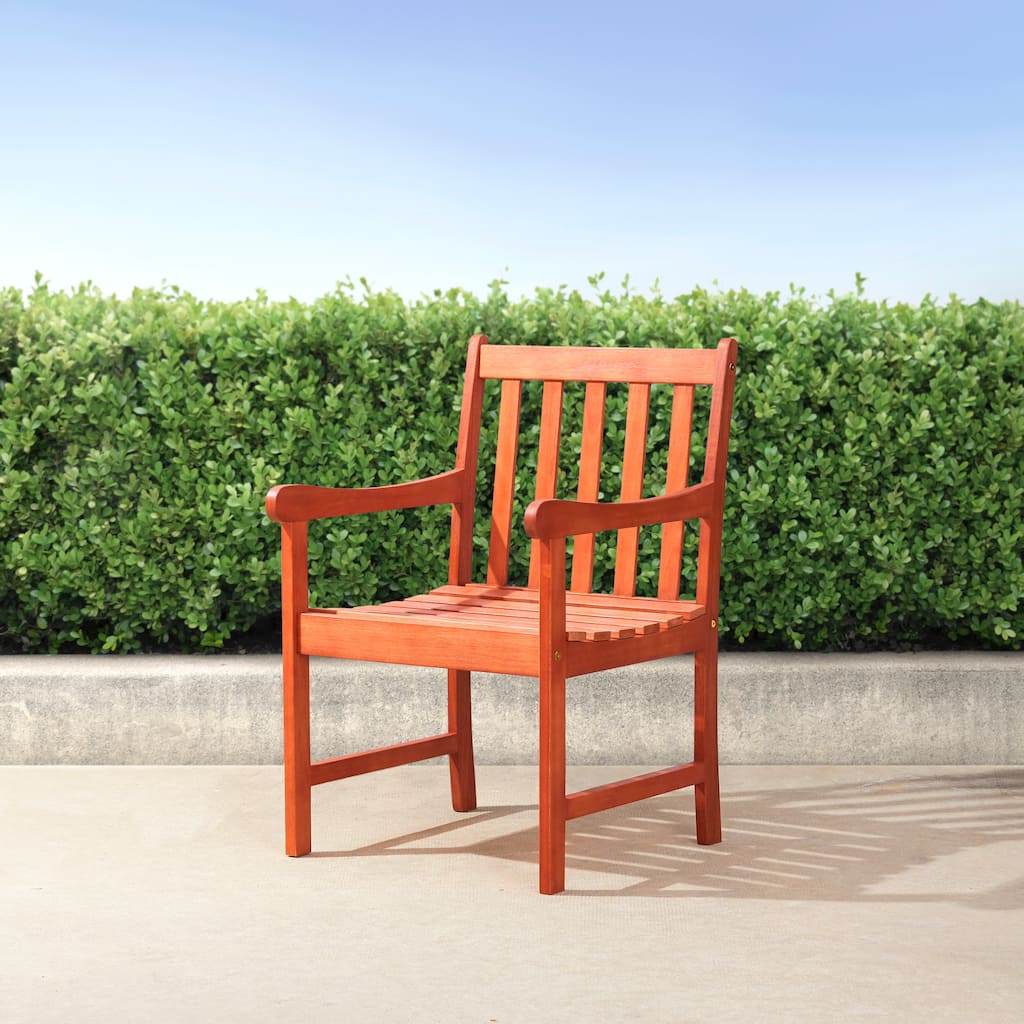 Exquisite Tropical Wood Patio Armchair