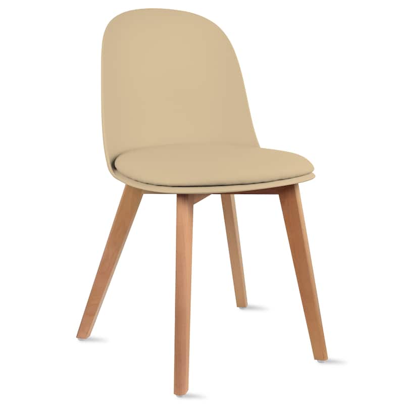 Set of 2 Modern Plastic Side Chairs with Wire Chrome Legs Ergonomic Dining Chairs for Kitchen, Dining Room, Office & Living Room