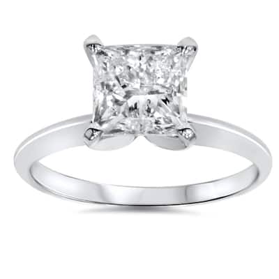 1ct Solitaire Diamond Ring White Gold