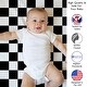 preview thumbnail 3 of 3, Sweet Jojo Designs Black/White Gingham Checkered Plaid Boy, Girl, Unisex/Gender Neutral Baby Tummy Time Playmat - Vintage, Retro